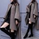 Woolen coat mid-length over-the-knee cloak woolen coat