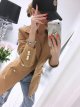 Women's Mid-length Coat Double-breasted Woolen Coat