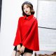 New Women's Red Fashion Woolen Coat Cloak Coat