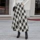 Fall Ladies High Waist Plaid Party Casual Skirt